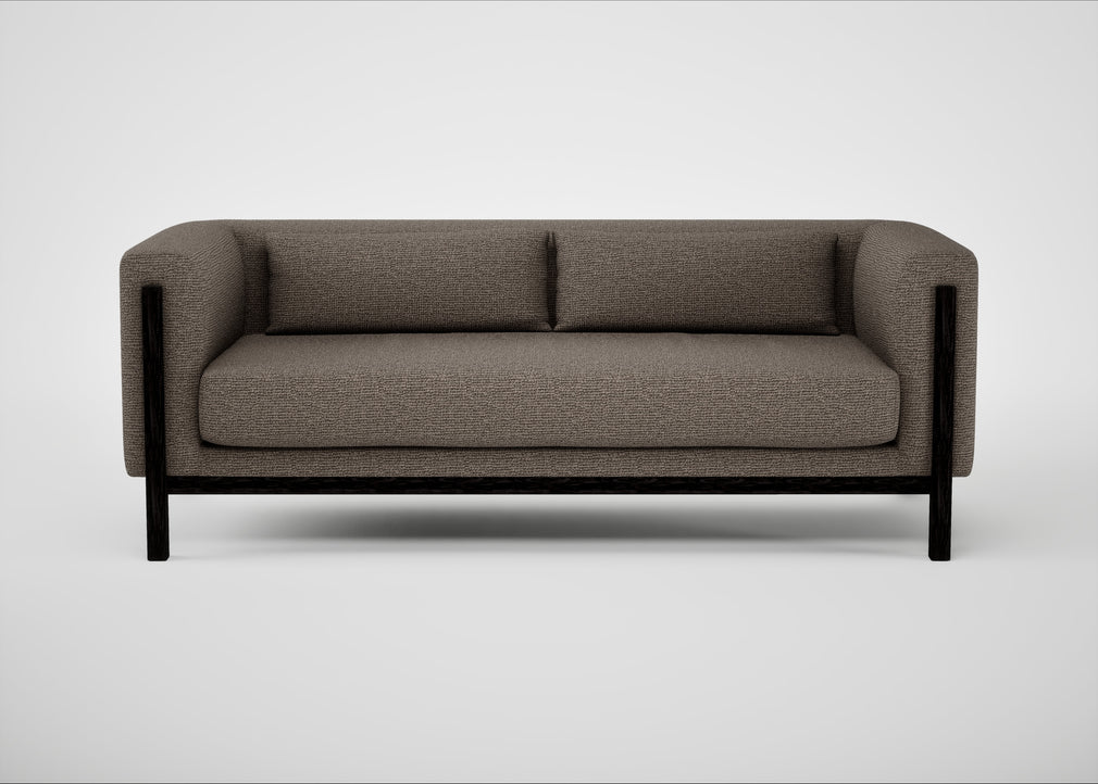 Massimo 3 Seater Sofa Tundra Texture Latte / Black Ash