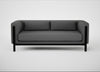 Massimo 3 Seater Sofa Tundra Texture Pewter / Black Ash