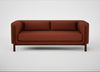 Massimo 3 Seater Sofa Tundra Texture Rust / Walnut
