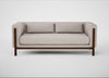 Massimo 3 Seater Sofa Tundra Texture Stone / Walnut