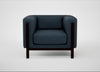 Massimo Armchair Siena Cotton Deep Sea / Black Ash