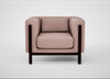 Massimo Armchair Siena Cotton Dusky Pink / Black Ash