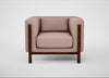 Massimo Armchair Siena Cotton Dusky Pink / Walnut