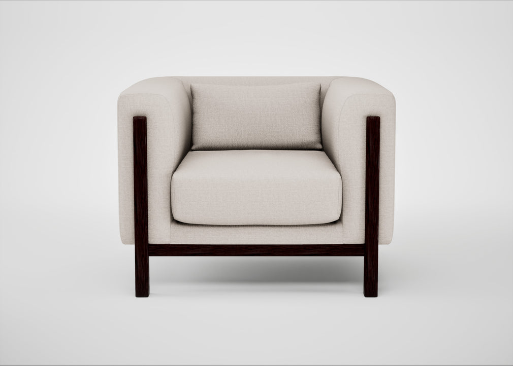 Massimo Armchair Siena Cotton Natural / Black Ash