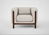Massimo Armchair Siena Cotton Natural / Walnut