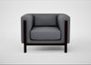 Massimo Armchair Siena Cotton Shale Grey / Black Ash