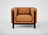 Massimo Armchair Luxury Leather Canella / Black Ash