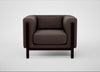 Massimo Armchair Luxury Leather Coco / Black Ash