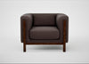 Massimo Armchair Luxury Leather Coco / Walnut