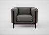 Massimo Armchair Luxury Leather Slate / Black Ash