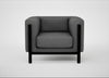 Massimo Armchair Tundra Texture Pewter / Black Ash