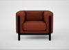 Massimo Armchair Tundra Texture Rust / Black Ash