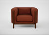 Massimo Armchair Tundra Texture Rust / Walnut
