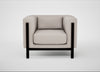 Massimo Armchair Tundra Texture Stone / Black Ash