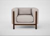 Massimo Armchair Tundra Texture Stone / Walnut