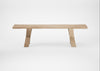 Bespoke Dining Bench Oslo Blonde Oiled Oak / 160cm / Natural Edge