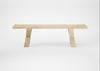 Bespoke Dining Bench Oslo White Oiled Oak / 160cm / Natural Edge