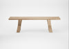 Bespoke Dining Bench Oslo Blonde Oiled Oak / 160cm / Straight