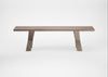Bespoke Dining Bench Oslo Grey Oiled Oak / 160cm / Straight