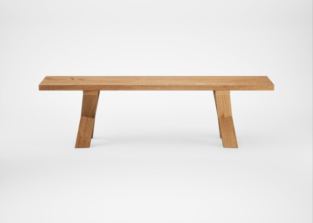 Bespoke Dining Bench Oslo Natural Oiled Oak / 160cm / Straight