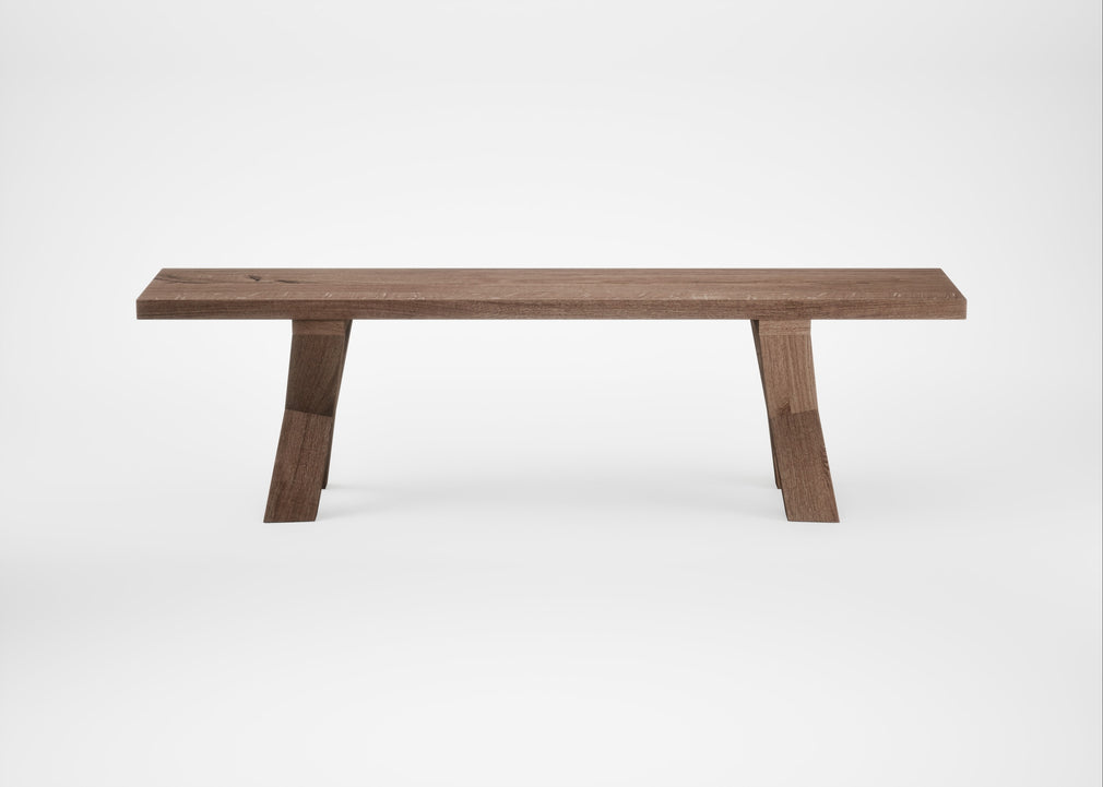Bespoke Dining Bench Oslo Smoked Oiled Oak / 160cm / Straight