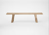 Bespoke Dining Bench Oslo Blonde Oiled Oak / 180cm / Natural Edge