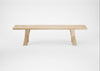 Bespoke Dining Bench Oslo White Oiled Oak / 180cm / Straight
