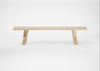 Bespoke Dining Bench Oslo White Oiled Oak / 200cm / Natural Edge