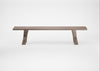 Bespoke Dining Bench Oslo Grey Oiled Oak / 200cm / Straight