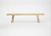 Bespoke Dining Bench Oslo White Oiled Oak / 200cm / Straight
