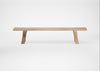 Bespoke Dining Bench Oslo Blonde Oiled Oak / 220cm / Natural Edge
