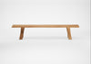 Bespoke Dining Bench Oslo Natural Oiled Oak / 220cm / Natural Edge