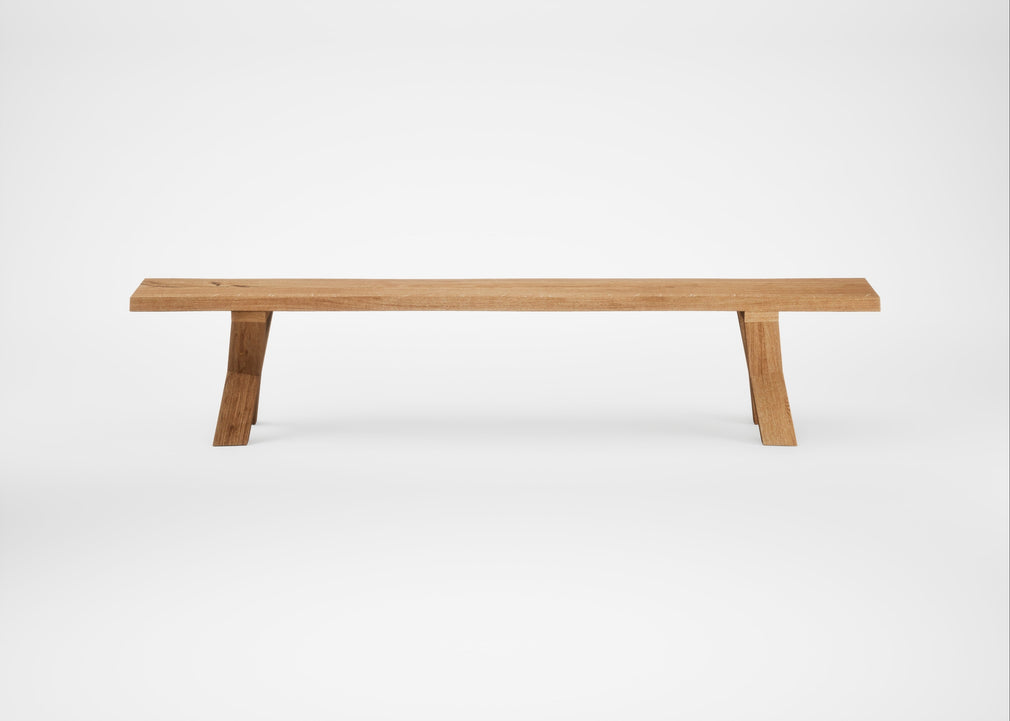 Bespoke Dining Bench Oslo Natural Oiled Oak / 220cm / Natural Edge