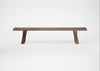 Bespoke Dining Bench Oslo Smoked Oiled Oak / 220cm / Natural Edge