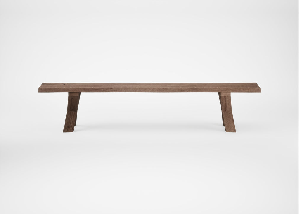 Bespoke Dining Bench Oslo Smoked Oiled Oak / 220cm / Natural Edge