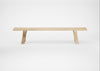 Bespoke Dining Bench Oslo White Oiled Oak / 220cm / Natural Edge