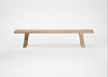 Bespoke Dining Bench Oslo Blonde Oiled Oak / 220cm / Straight