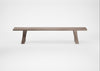 Bespoke Dining Bench Oslo Grey Oiled Oak / 220cm / Straight