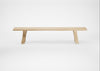 Bespoke Dining Bench Oslo White Oiled Oak / 220cm / Straight
