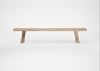 Bespoke Dining Bench Oslo Blonde Oiled Oak / 240cm / Natural Edge