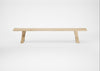 Bespoke Dining Bench Oslo White Oiled Oak / 240cm / Natural Edge