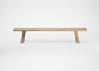 Bespoke Dining Bench Oslo Blonde Oiled Oak / 240cm / Straight