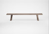 Bespoke Dining Bench Oslo Grey Oiled Oak / 240cm / Straight
