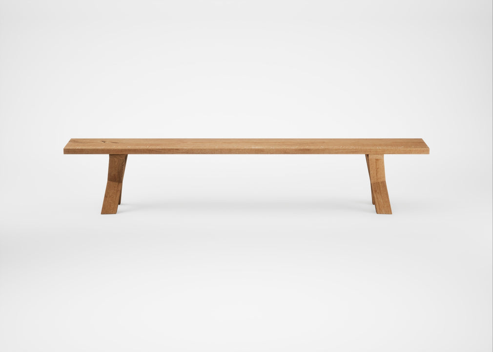 Bespoke Dining Bench Oslo Natural Oiled Oak / 240cm / Straight