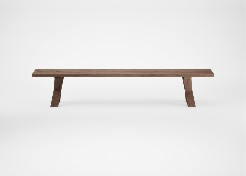 Bespoke Dining Bench Oslo Smoked Oiled Oak / 240cm / Straight