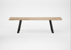 Bespoke Dining Bench Madrid Blonde Oiled Oak / 160cm / Natural Edge