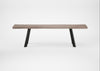 Bespoke Dining Bench Madrid Grey Oiled Oak / 160cm / Natural Edge