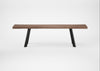 Bespoke Dining Bench Madrid Smoked Oiled Oak / 160cm / Natural Edge