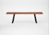 Bespoke Dining Bench Madrid Oiled Walnut / 160cm / Natural Edge