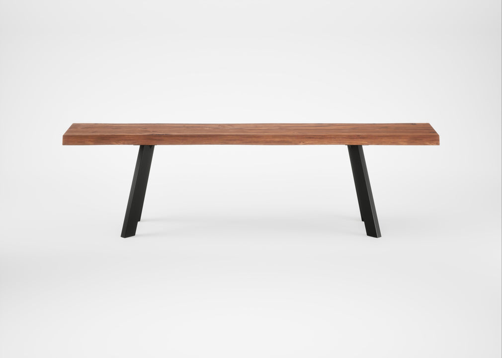 Bespoke Dining Bench Madrid Oiled Walnut / 160cm / Natural Edge